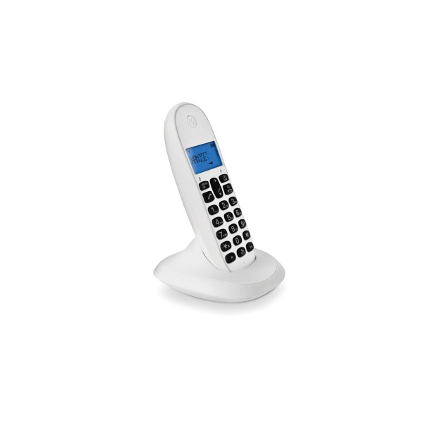 Motorola c1001lb+ blanco teléfono inalámbrico con manos libres integrado