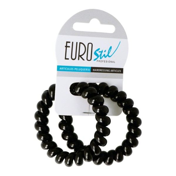 Eurostil negro negro gomas en espiral grande 55cm pack 1un